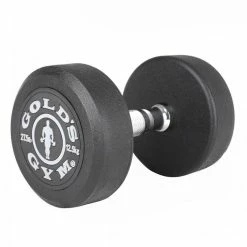 Musclemania-fitness GOLD'S GYM PREMIUM RUBBER DUMBBELLS, Sold In Pairs EQUIPMENT STRENGTH