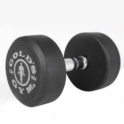 Musclemania-fitness GOLD'S GYM PREMIUM RUBBER DUMBBELLS, Sold In Pairs EQUIPMENT STRENGTH