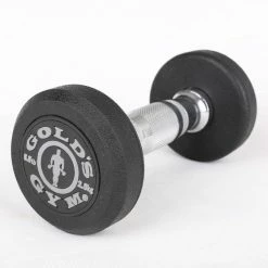 Musclemania-fitness GOLD'S GYM PREMIUM RUBBER DUMBBELLS, Sold In Pairs EQUIPMENT STRENGTH