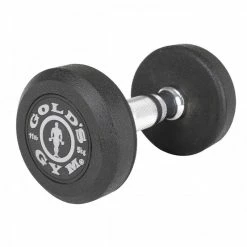 Musclemania-fitness GOLD'S GYM PREMIUM RUBBER DUMBBELLS, Sold In Pairs EQUIPMENT STRENGTH