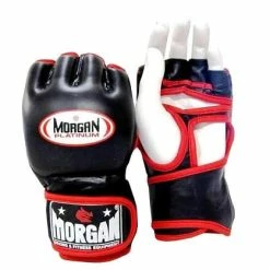 Musclemania-fitness Morgan Platinum Leather MMA Gloves