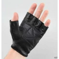 Musclemania-fitness Bronx Black Leather Gloves