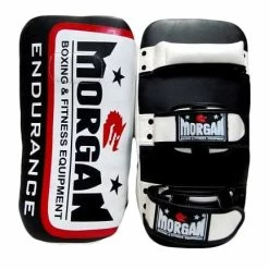 Musclemania-fitness MORGAN ENDURANCE GEL LEATHER CURVED THAI PADS (PAIR) MMA COMBAT
