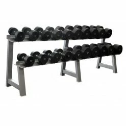 Musclemania-fitness Commercial 2-Layer Dumbbell Rack With Saddle For Round Dumbbells