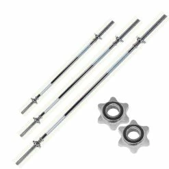 Musclemania-fitness 7ft (213.36cm) Standard Barbell With Collars (28mm Diameter) - 2 Styles Available, Choose Style From: EQUIPMENT STRENGTH