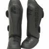 Musclemania-fitness Morgan B2 Bomber Leather Sparring Shin & Instep Protectors MMA COMBAT