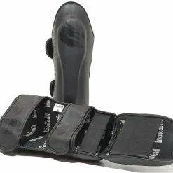 Musclemania-fitness Morgan B2 Bomber Leather Sparring Shin & Instep Protectors MMA COMBAT