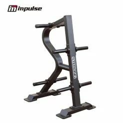 Musclemania Fitness MegaStore Impulse Sterling SL7010 Olympic Plate Rack Olympic Bar & Plate Storage