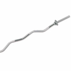 Musclemania-fitness Ezy Curl Standard Spinlock Bar With Collars - 28mm EQUIPMENT STRENGTH