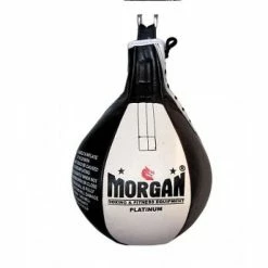 Musclemania-fitness Morgan Platinum Leather Speed Ball, 10" MMA COMBAT