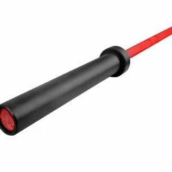 Muscle Mania Fitness MegaStore Premium Ladies Bar, Cerakote Red Olympic Bar (1000lb Capacity/25mm Grip)
