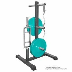 Musclemania-fitness Weight Plates Olympic Weight Tree With Two Bar Holders