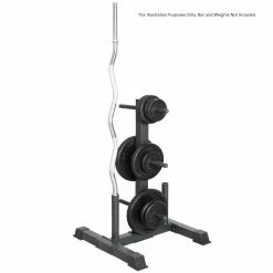 Musclemania-fitness STANDARD WEIGHT TREE With 2 Bar Holders Weight Plates